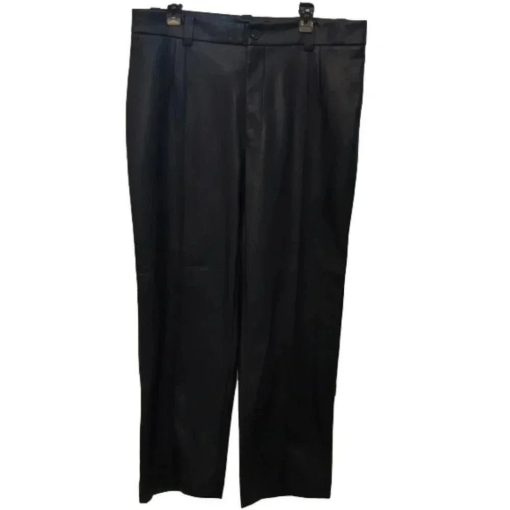 WOMEN'S Rachel Zoe Black high rise leather pants